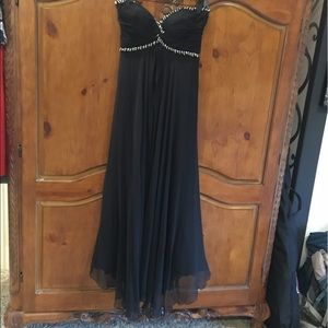 Formal Black Strapless Full Length